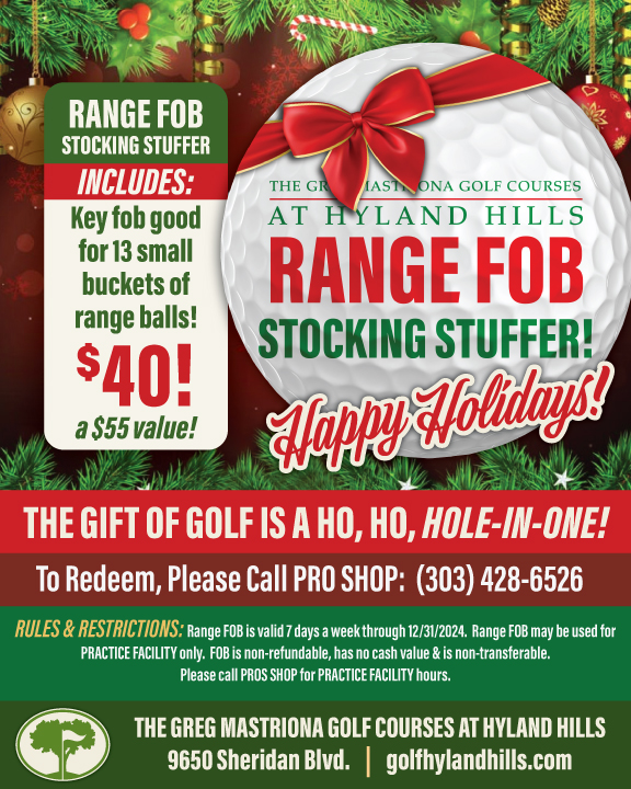 Driving Range Fob The Greg Mastriona Golf Courses at Hyland Hills