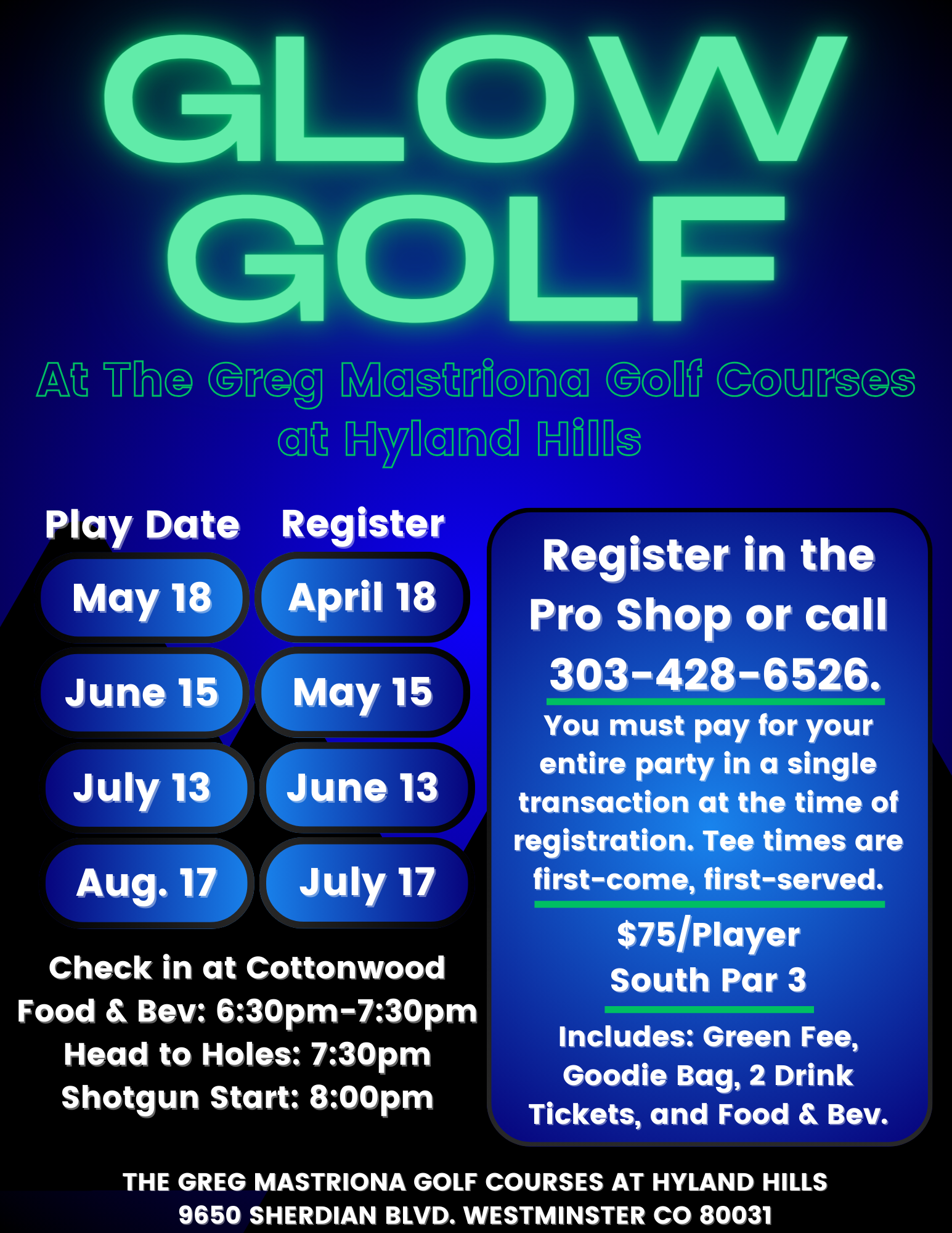 Glow Golf The Greg Mastriona Golf Courses at Hyland Hills